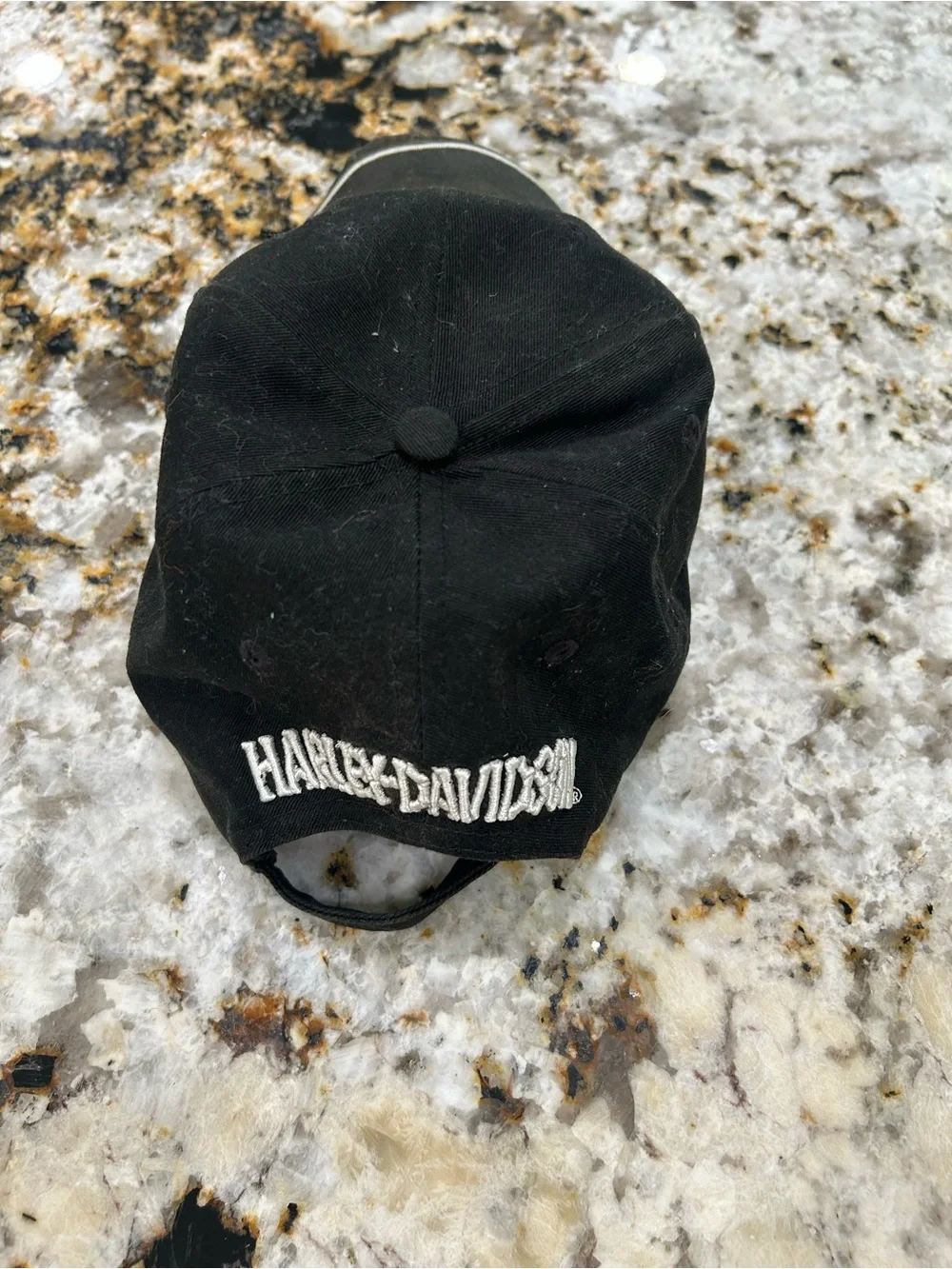 Harley-Davidson Black Cap with White Skull Patch
